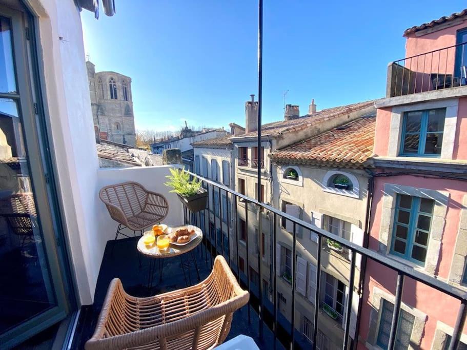 Centr'Halles #3 Terrasse Vue Cathedrale, Clim! การ์กาซอน ภายนอก รูปภาพ